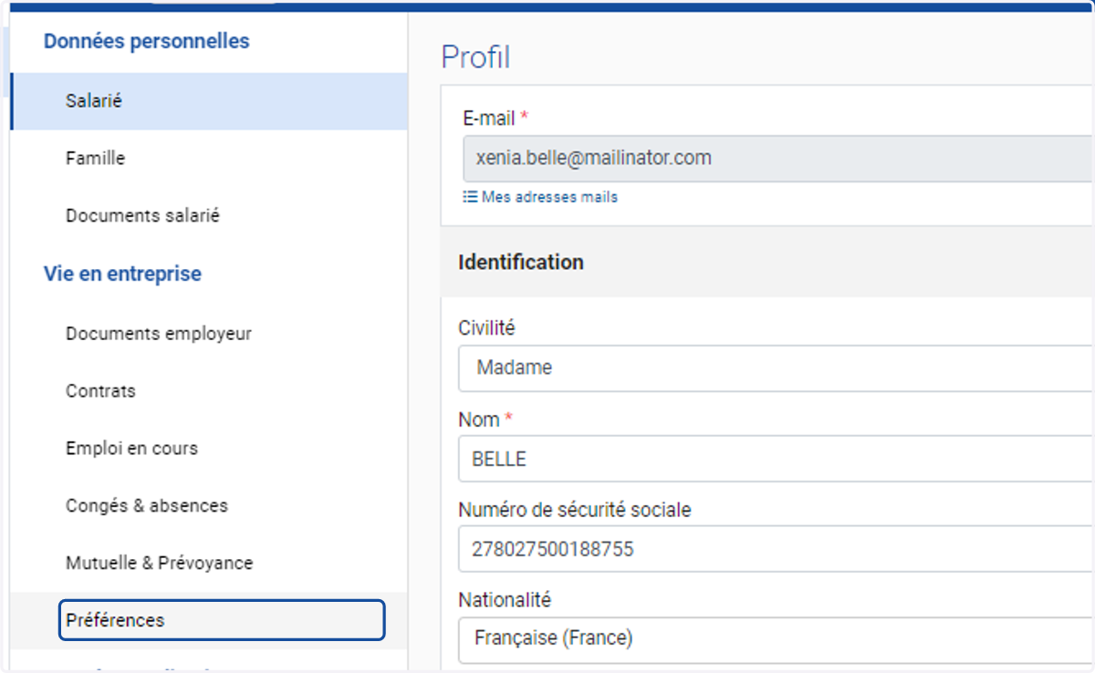 Cliquer sur "Préférences"