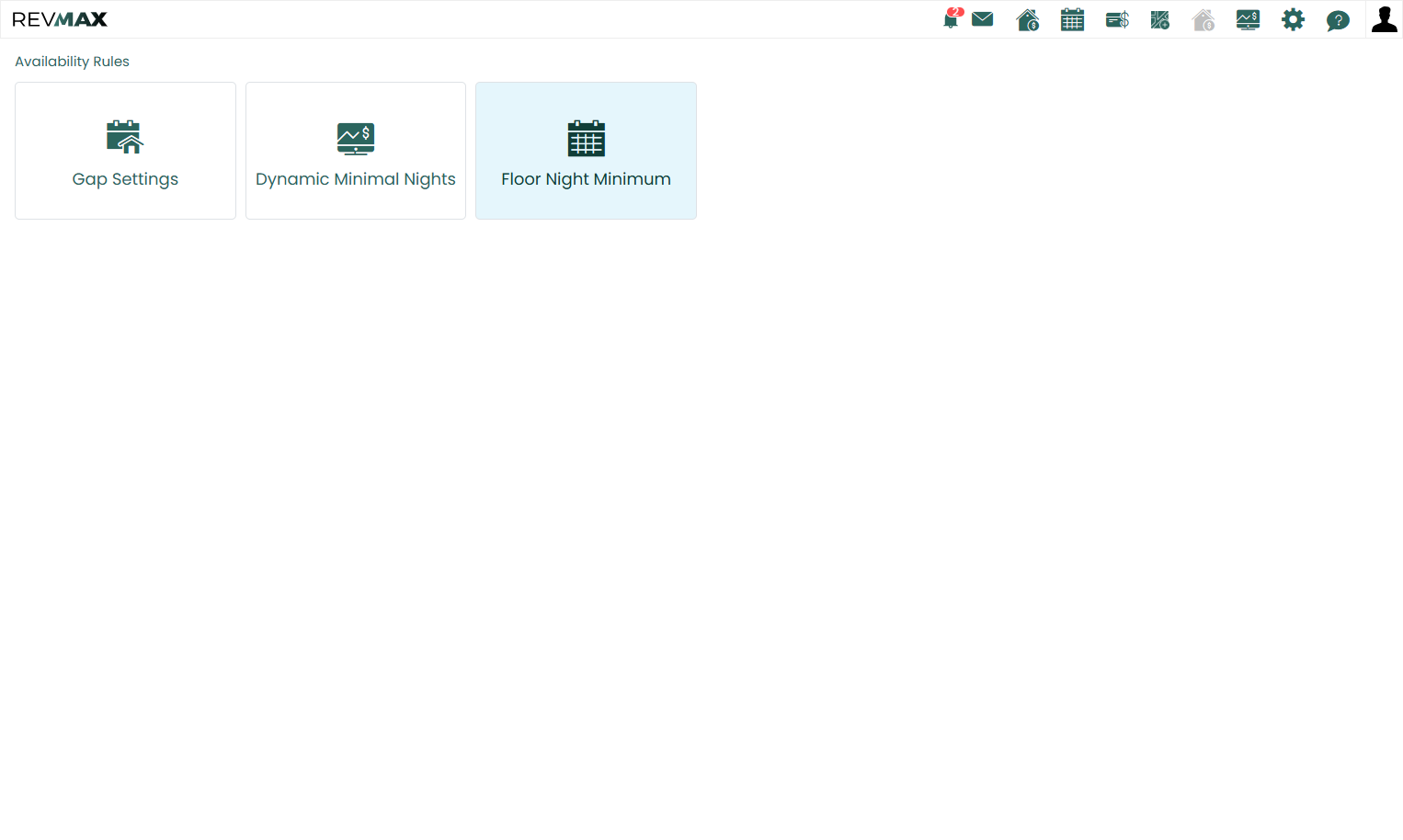 Or Floor Night Minimum page under Availability Rules