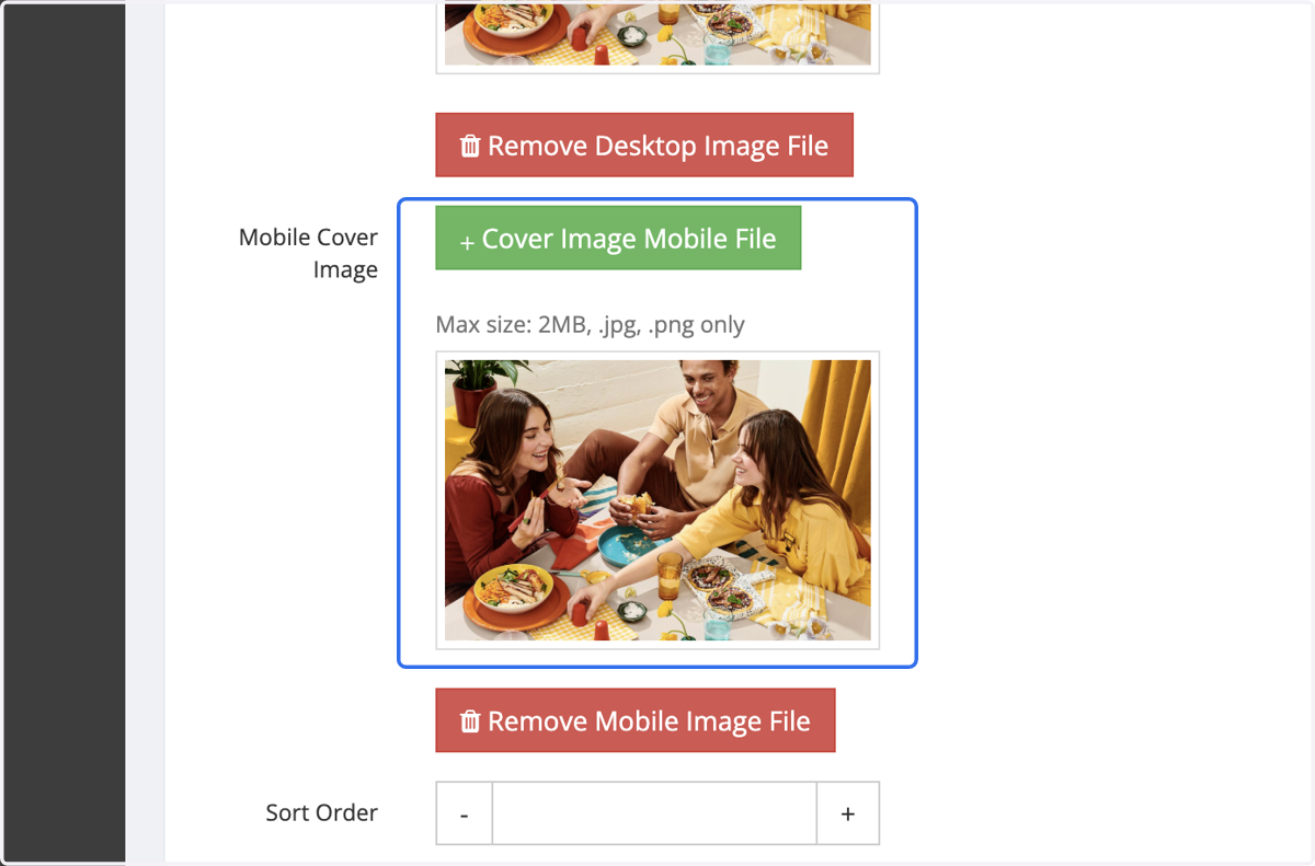 Upload Desktop Cover Image