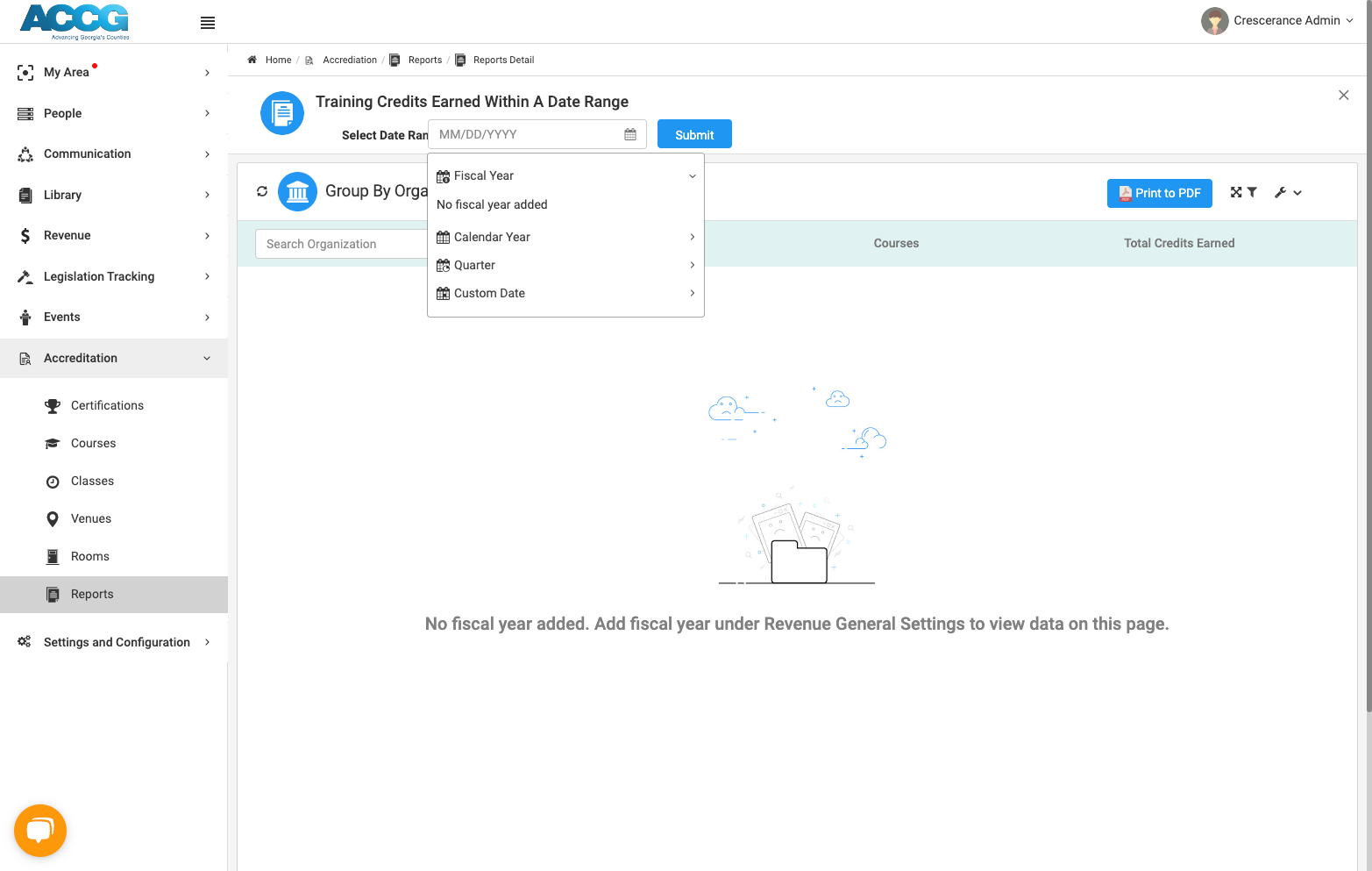Click on preferred date range