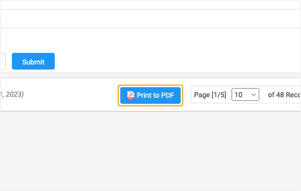 Click on Print to PDF