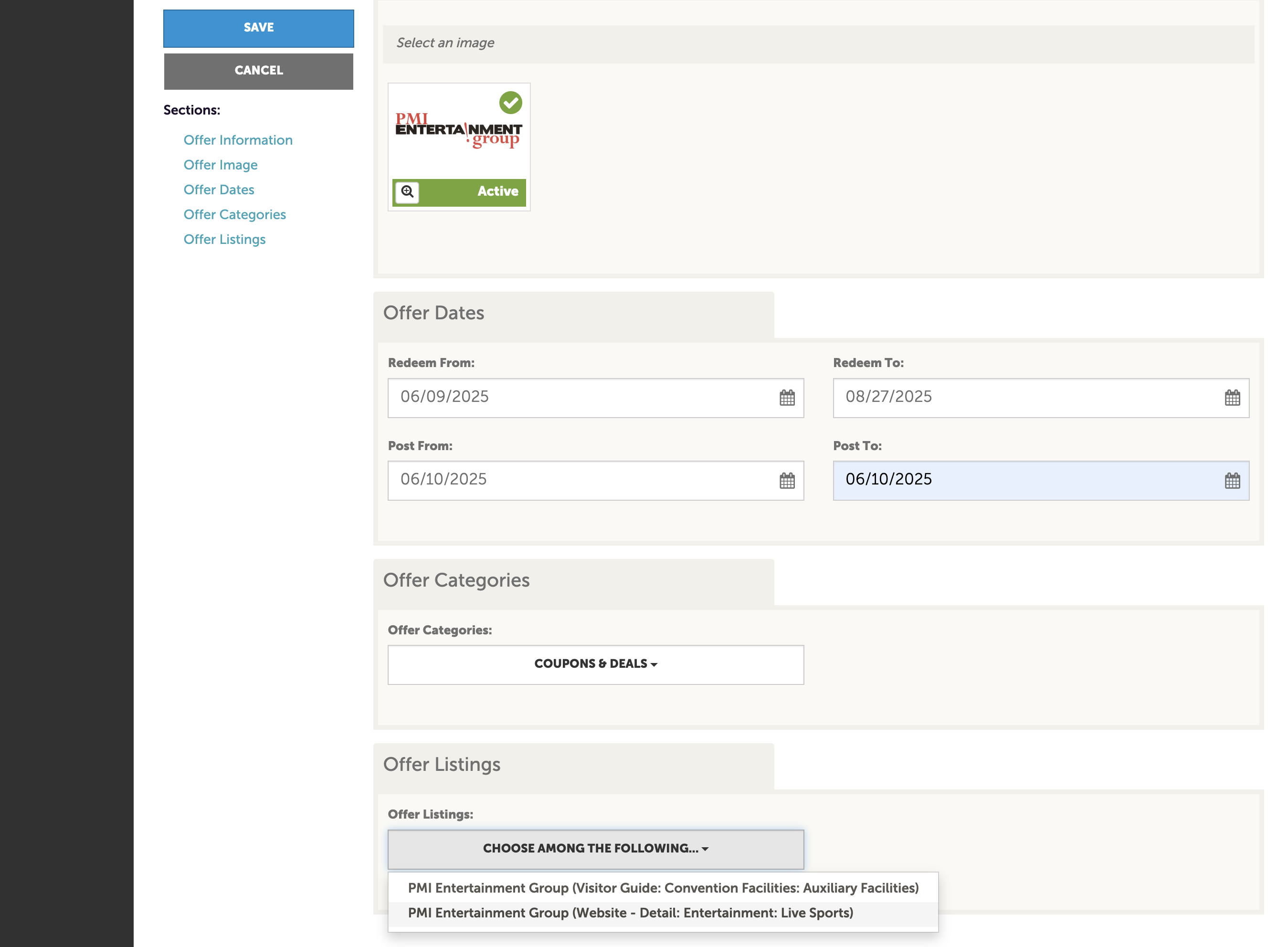 Choose your "Website - Detail" listing to be sure it populates.