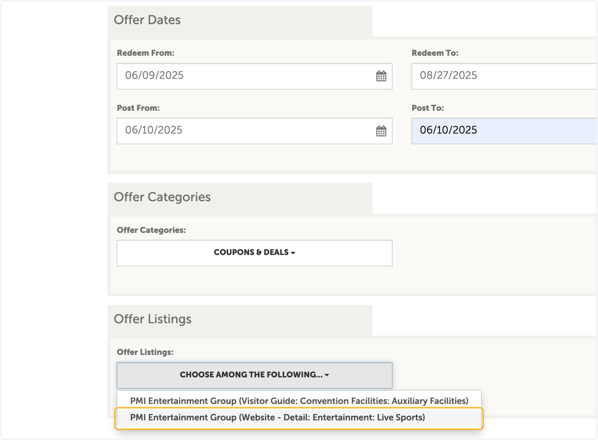 Choose your "Website - Detail" listing to be sure it populates.