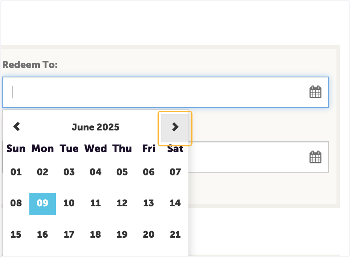 Choose End Date