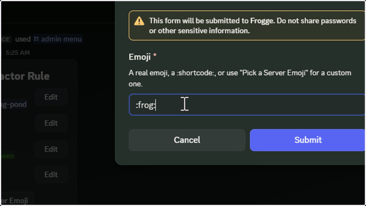 Enter the emoji you'd like to use