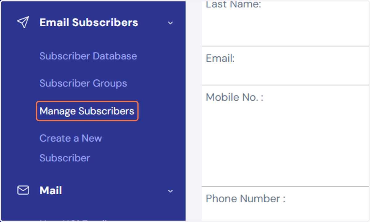 You can also "Bulk Unsubscribe" from this page, if you want to unsubscribe several subscribers.