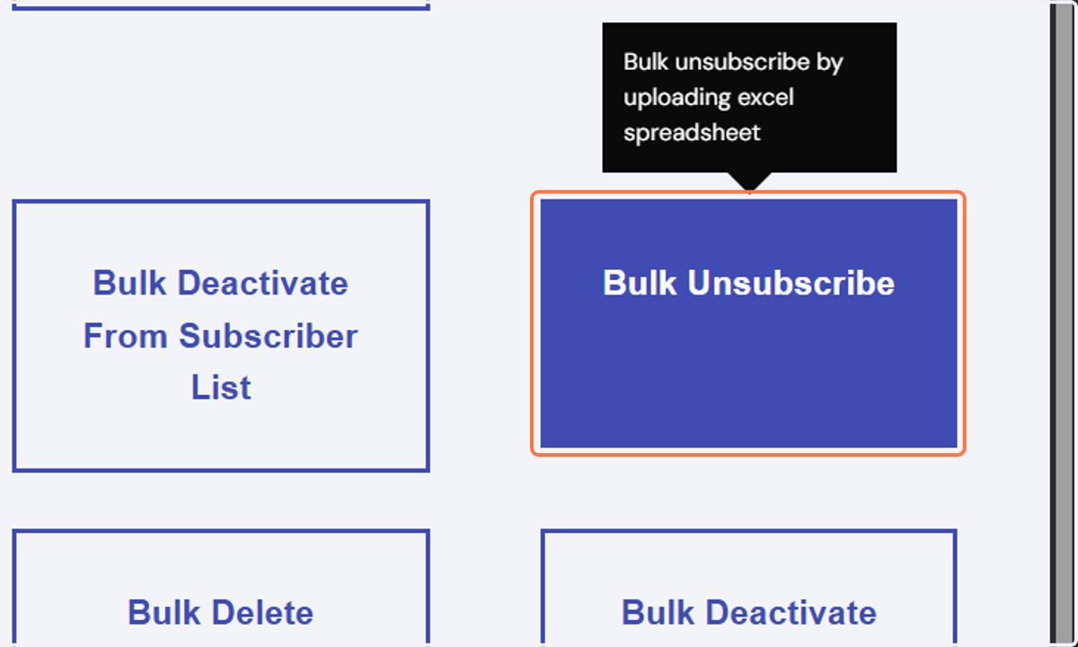 Click on Bulk Unsubscribe