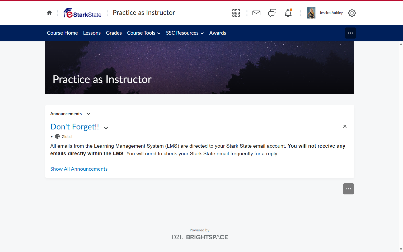 Click on Course Tools