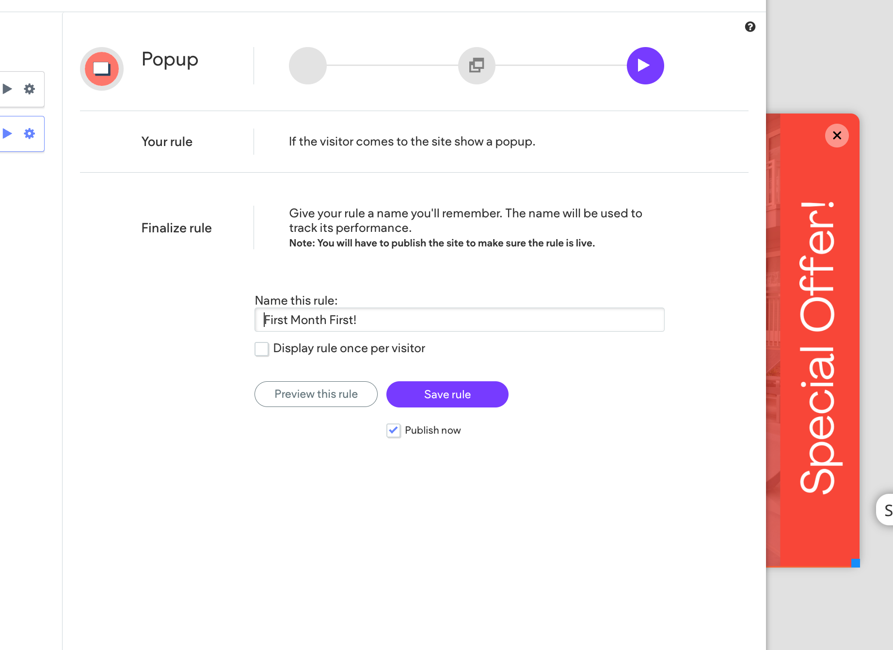 Check Publish now