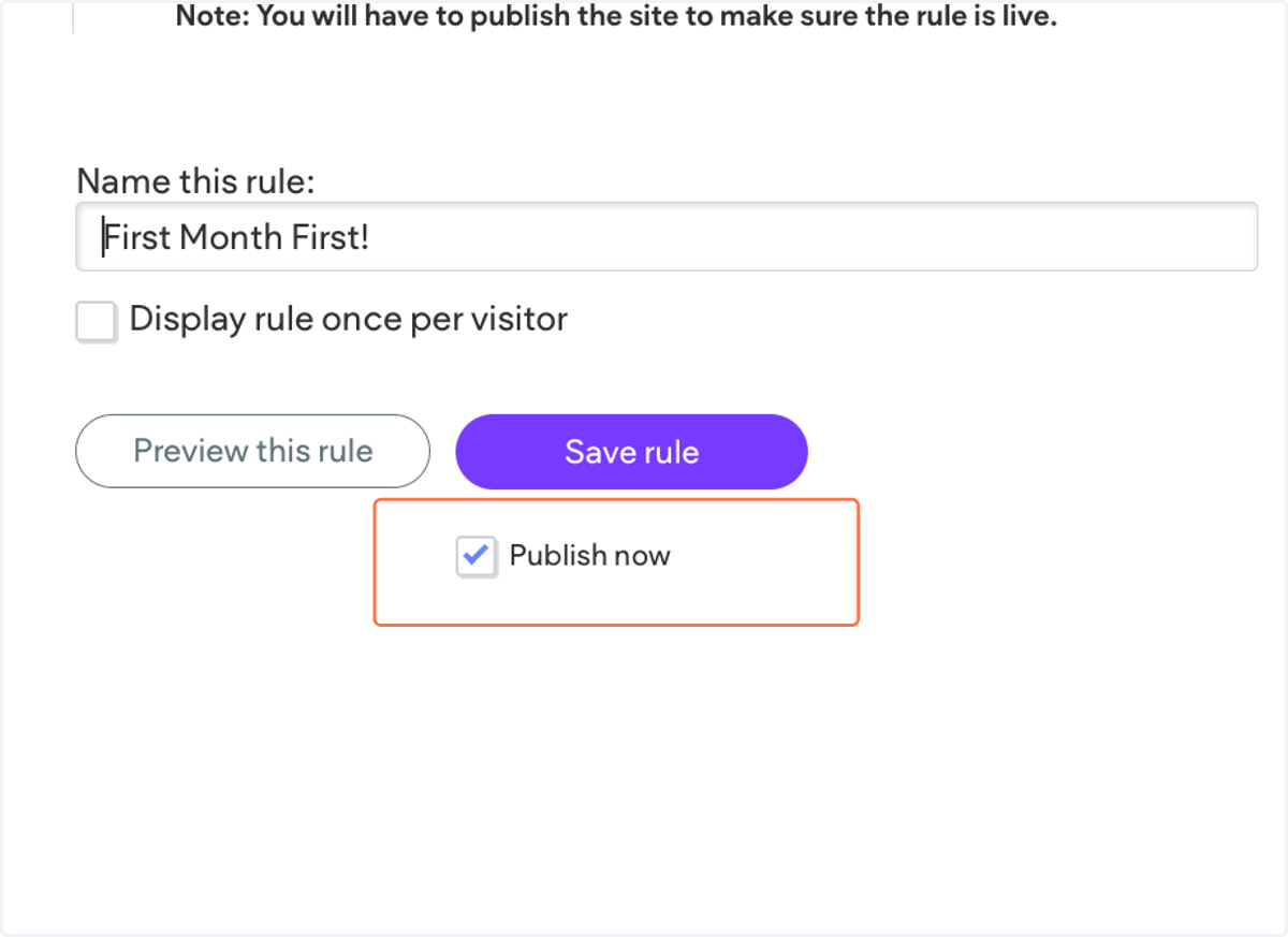 Check Publish now