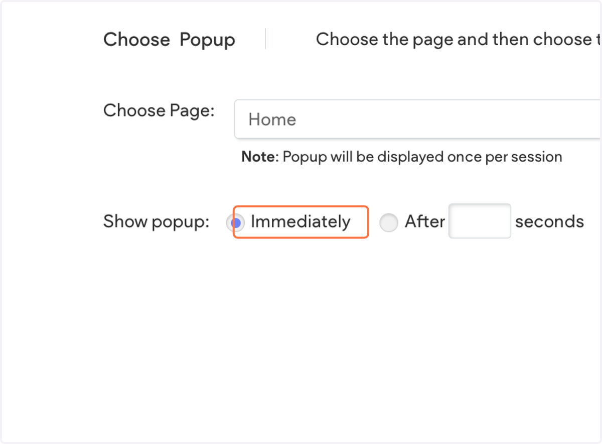 Select Immediately