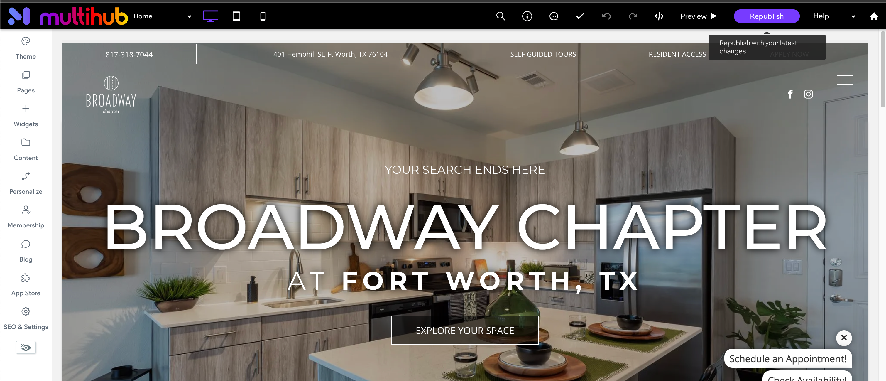Republish website