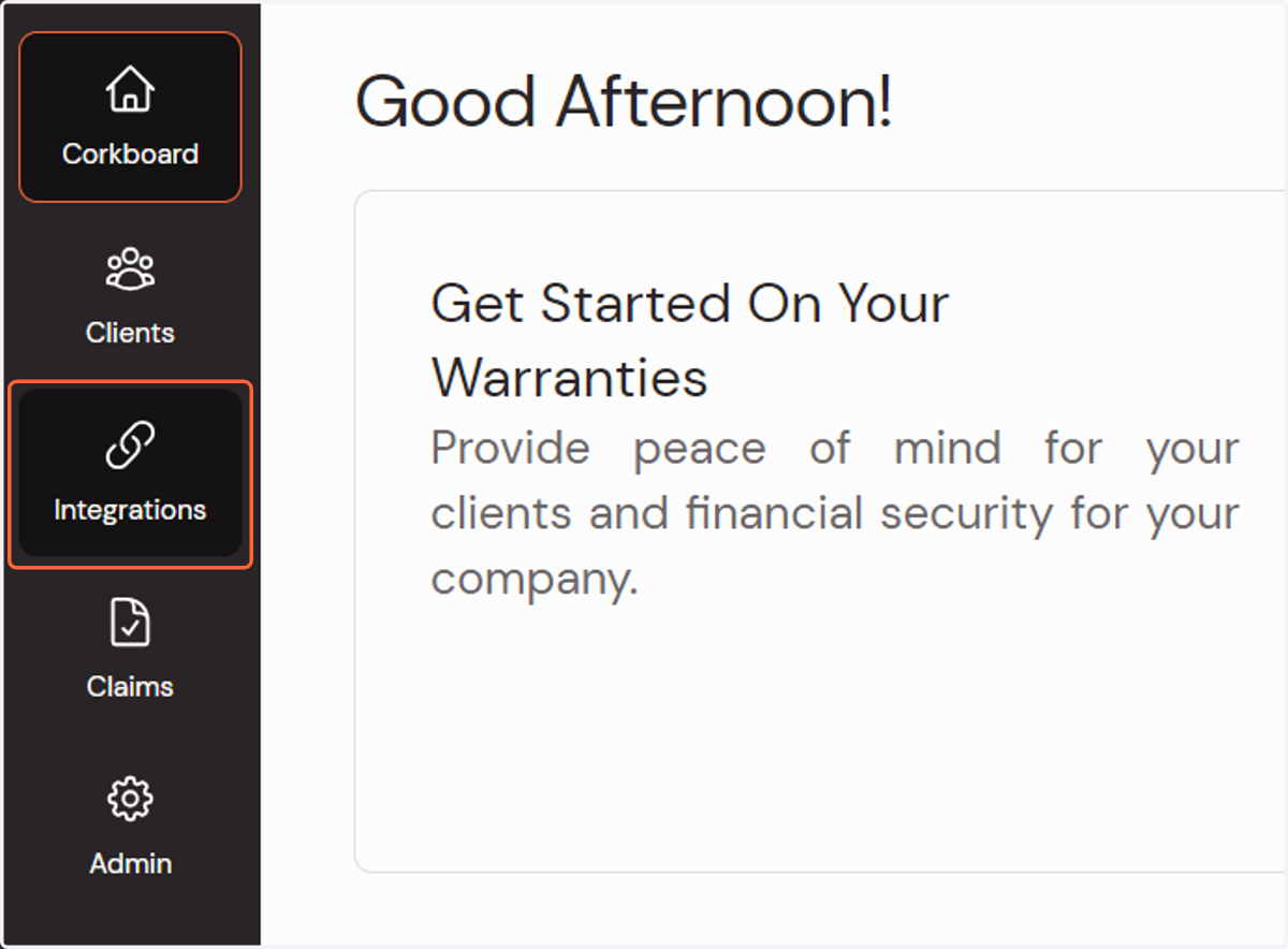 Click on Integrations