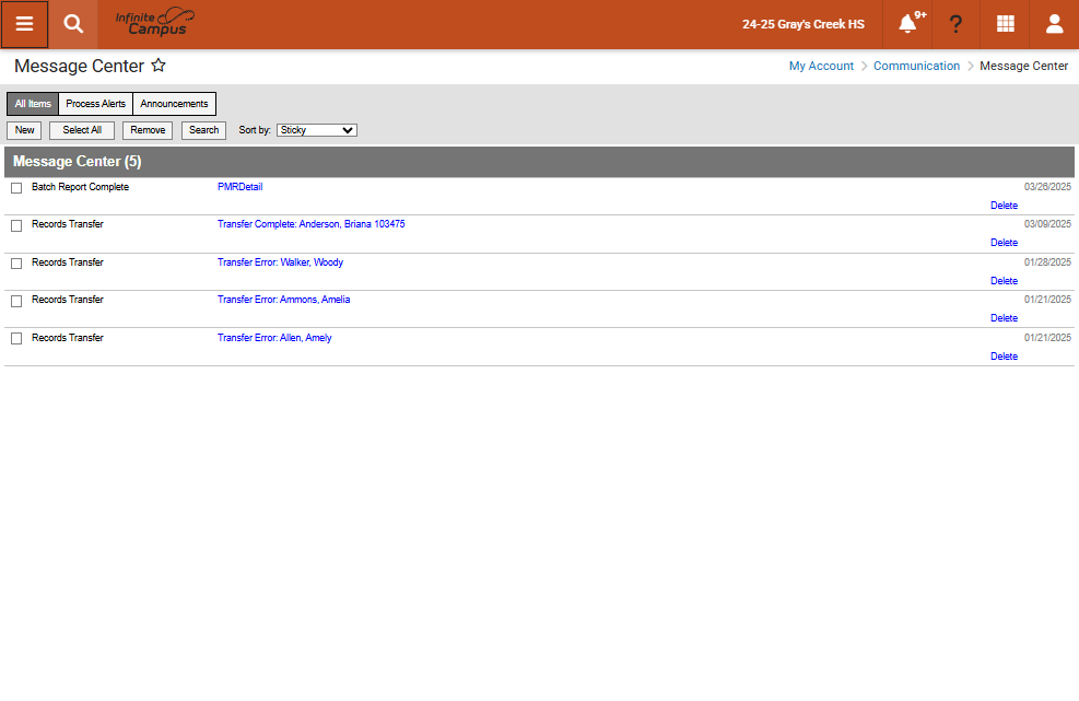 From the Landing Page, Click on the Magnifying Glass to Search