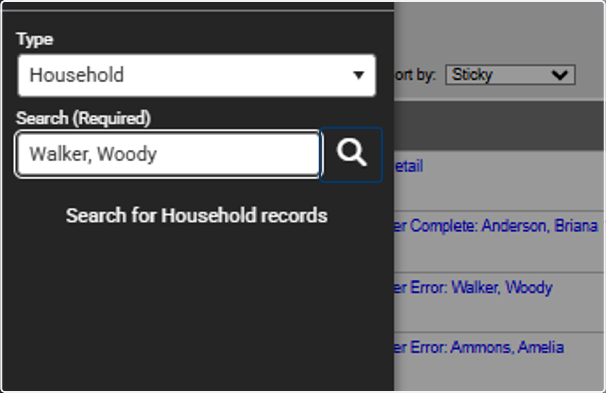 Click on Search