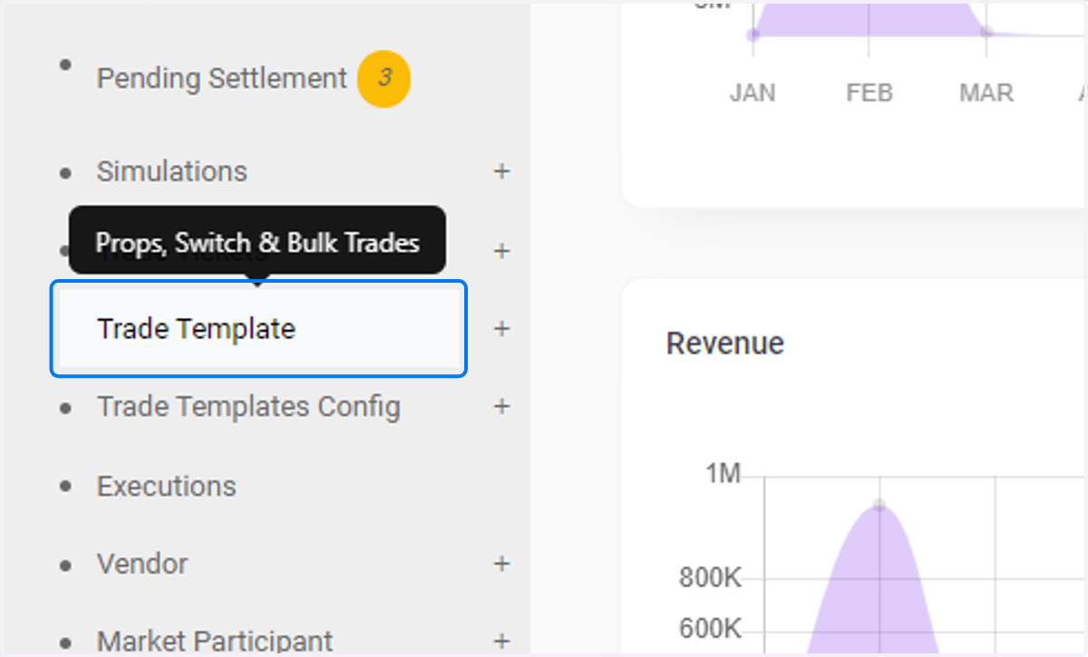 Click on Trade Template under Trading