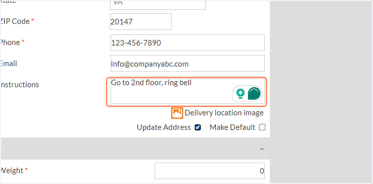 Provide Special Instructions, if any