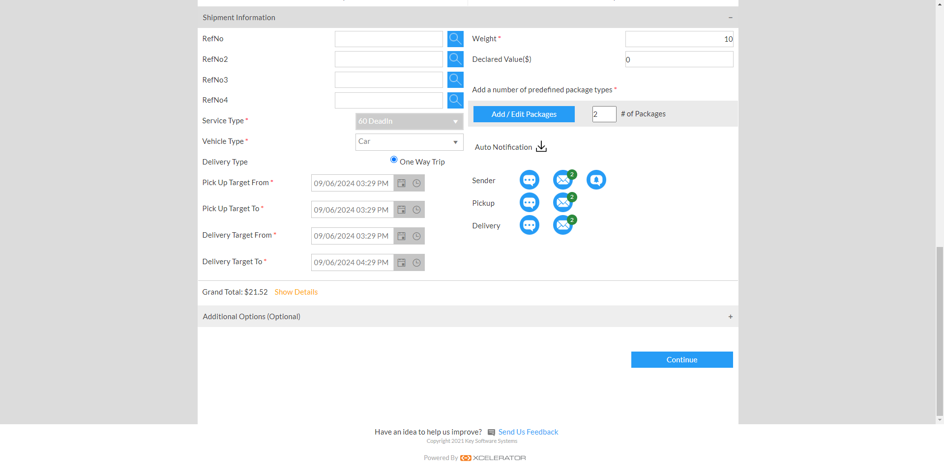 To see total charge and details, go to bottom of screen and click on 'Show Details'