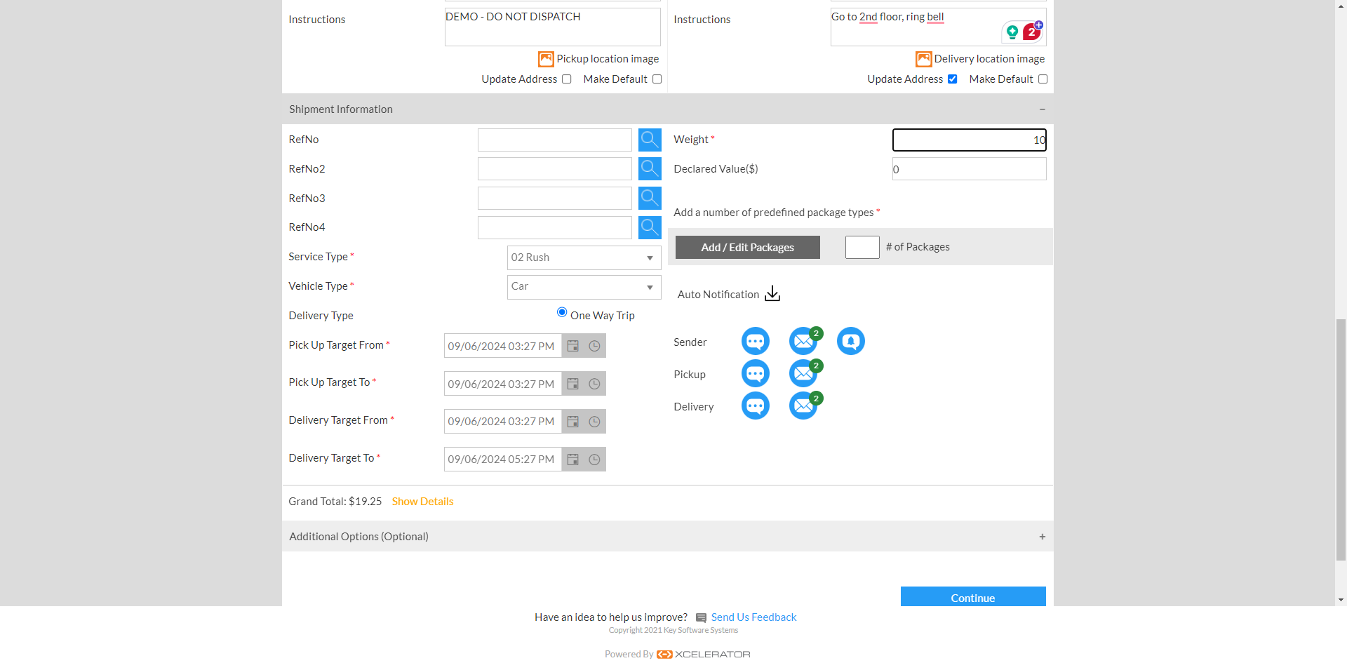 Click on Add / Edit Packages