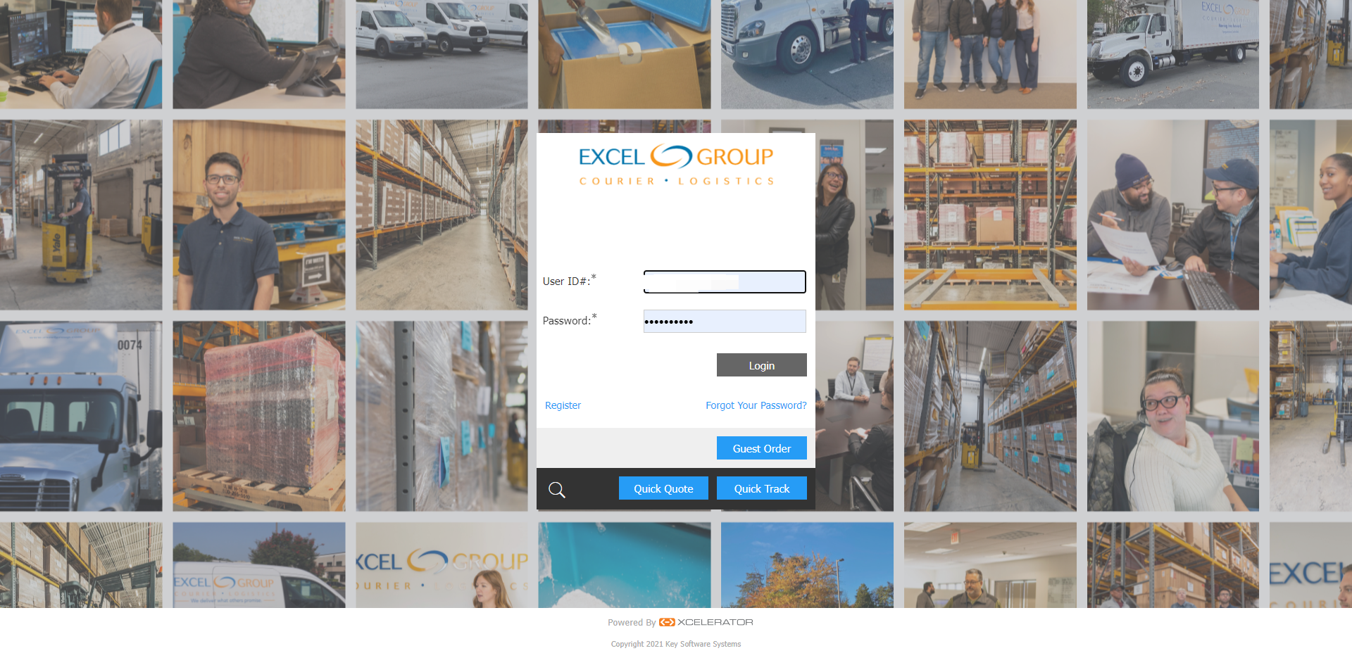 Enter your provided credentials and click Login