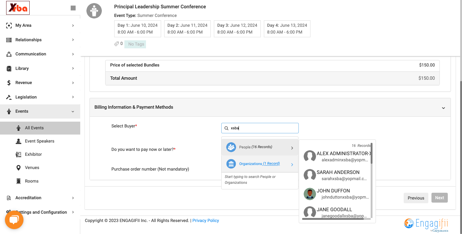 Click on Organizations