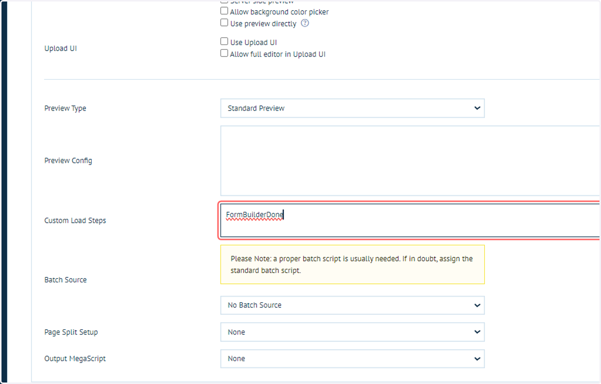 Input a Custom Load Step into the MegaEdit product