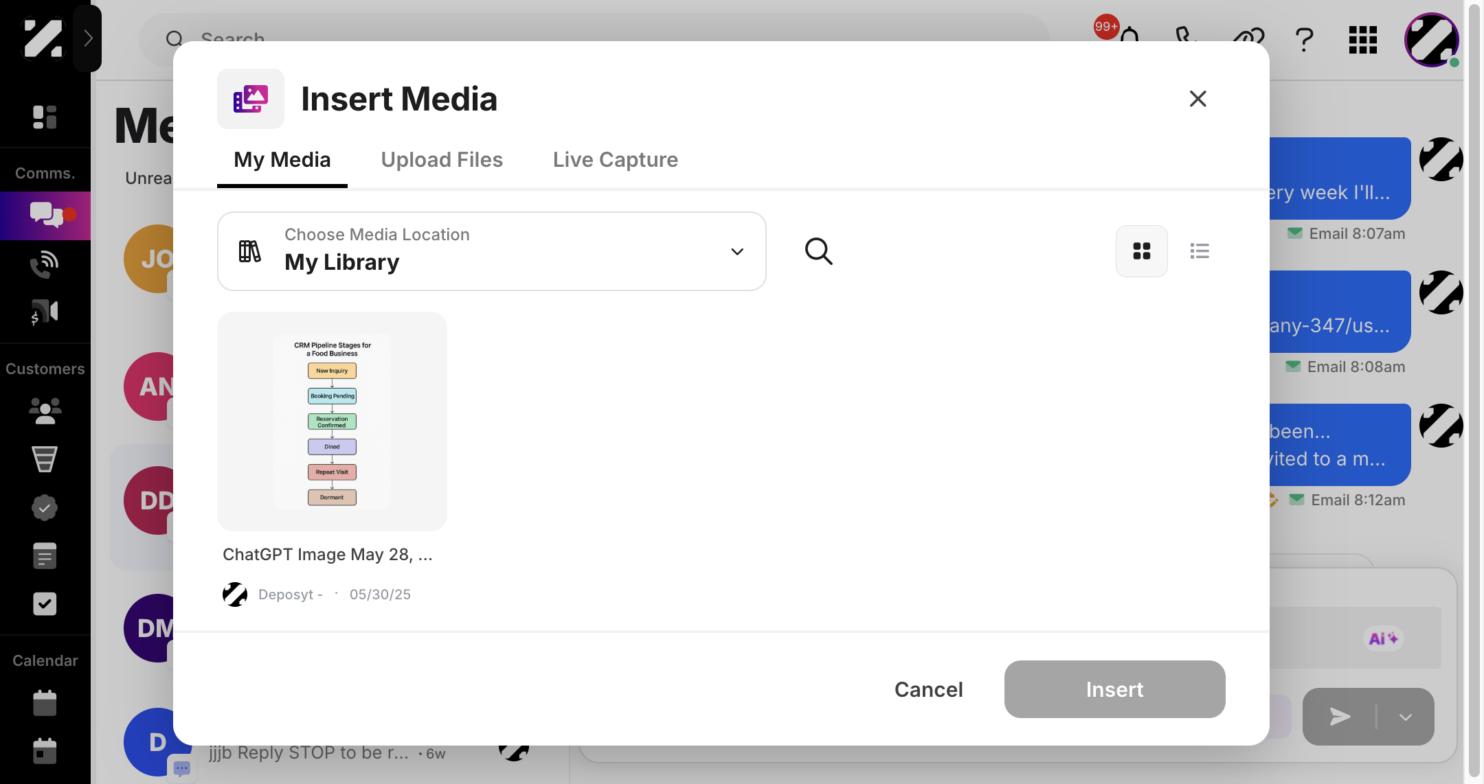 Click on the 'Upload Files' tab,