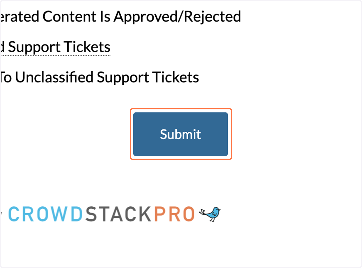 Click on Submit