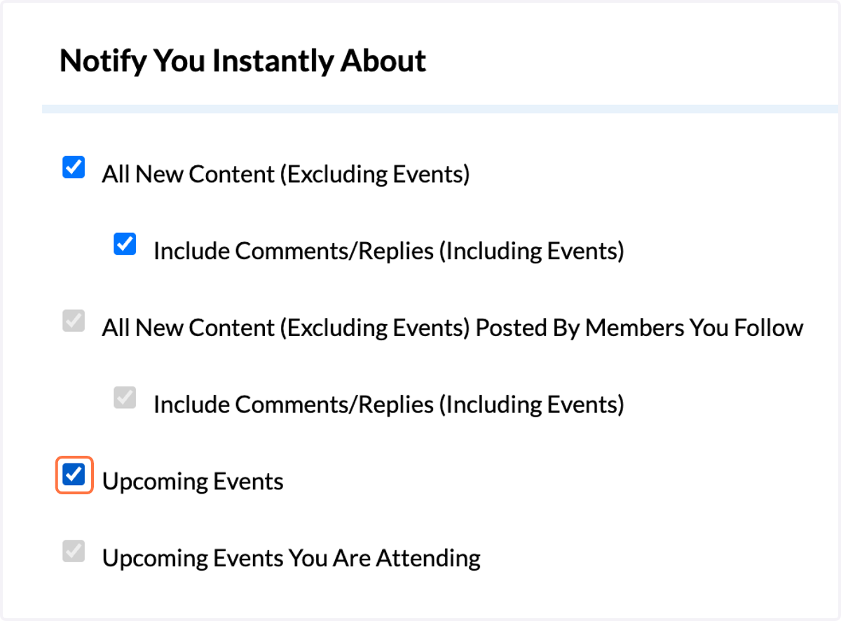 Check "Upcoming Events"