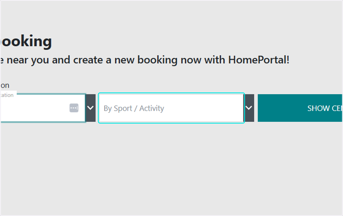 Search by Activity and select the activity you wish to book into