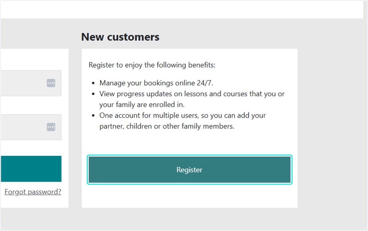 Click on Register