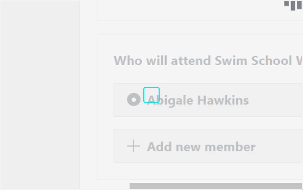 Select the member you are booking into this class.