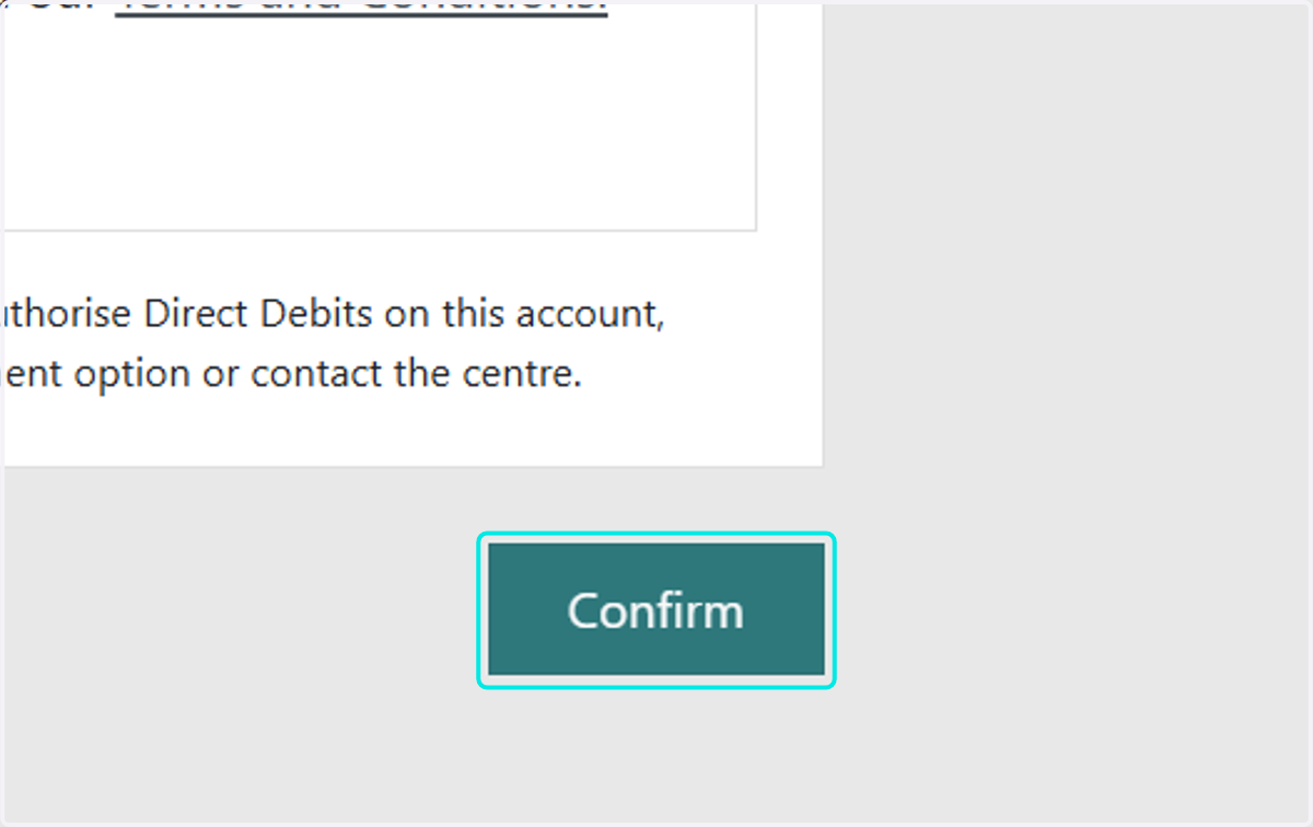 Click on Confirm