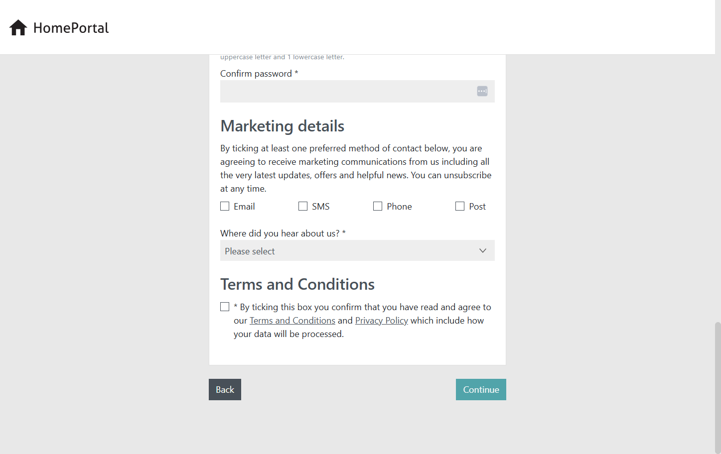 Read the terms and conditions and Privacy Policy by clicking on the links.