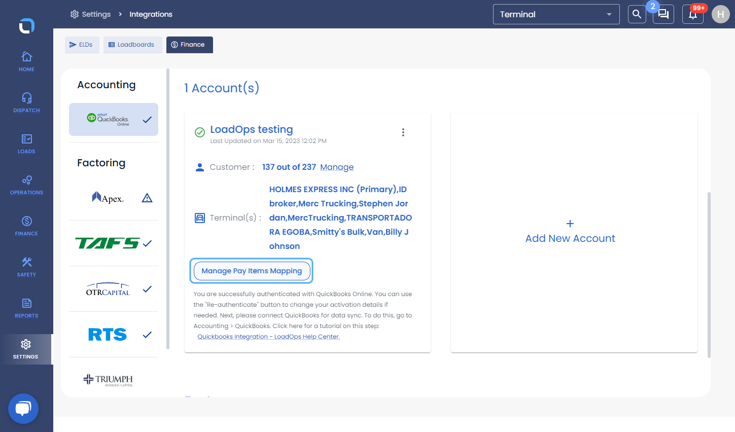 Click on Manage Pay Items Mapping