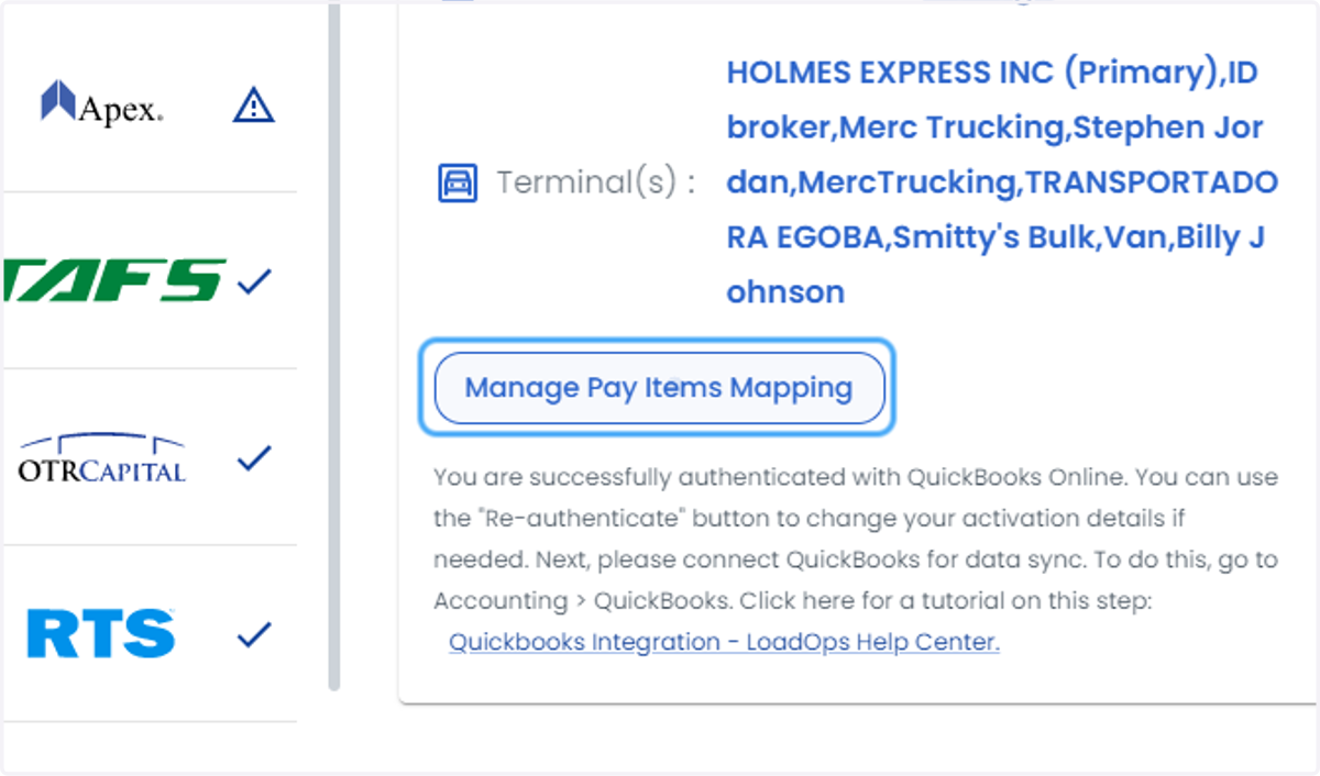 Click on Manage Pay Items Mapping