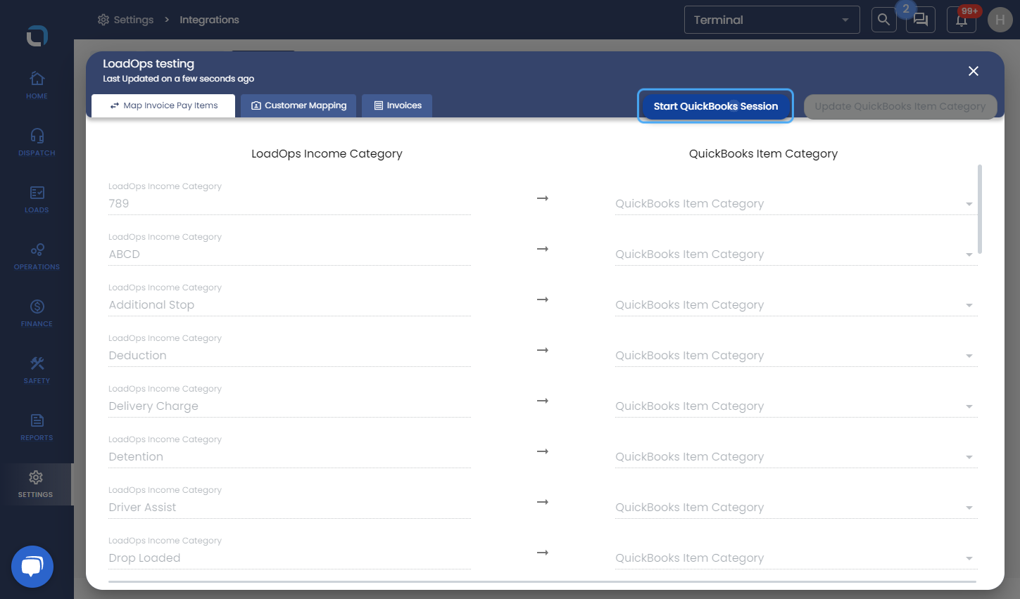 Click on Start QuickBooks Session
