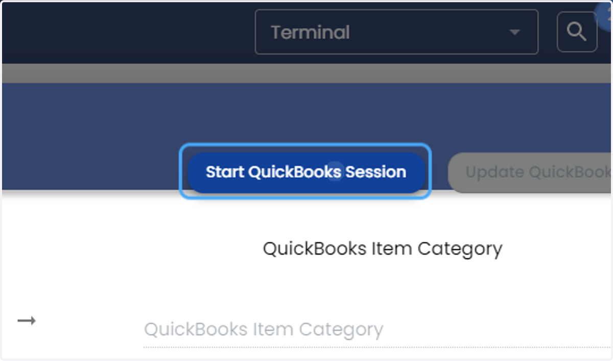 Click on Start QuickBooks Session