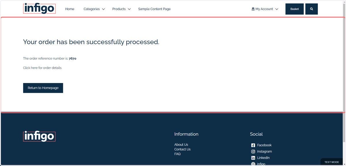 Order confirmation