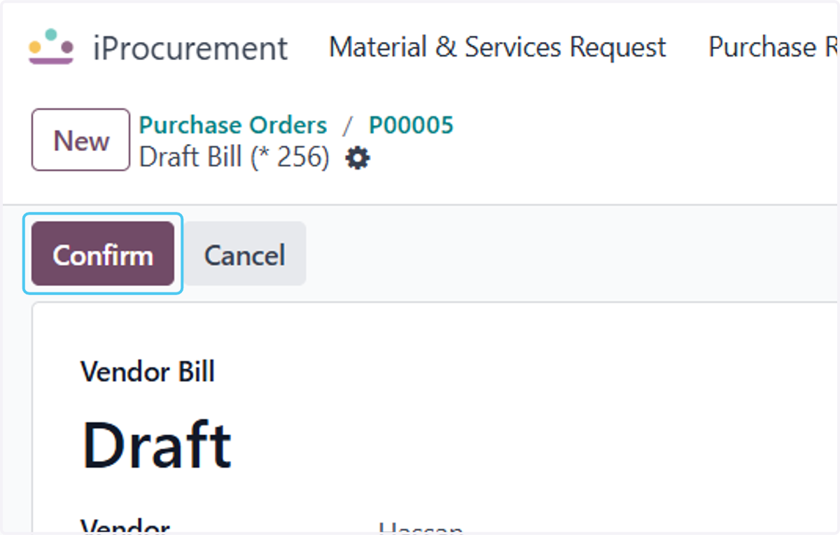 Click on Confirm