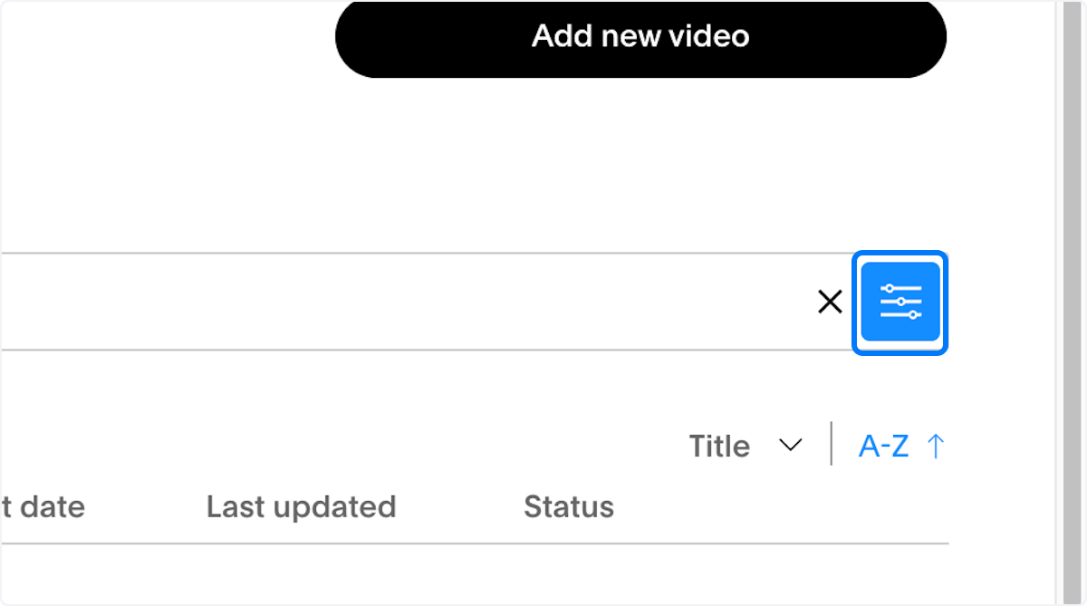 To include delete videos in your search click the blue box 