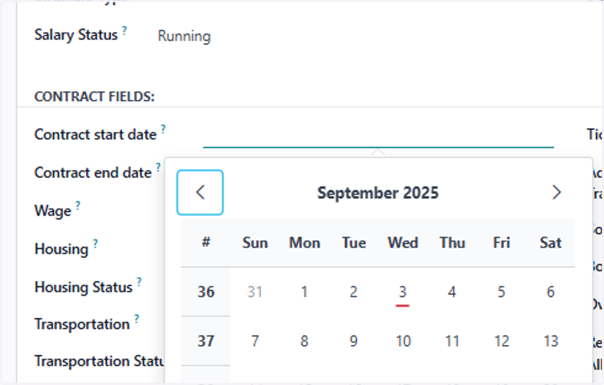 Click on September 2025…