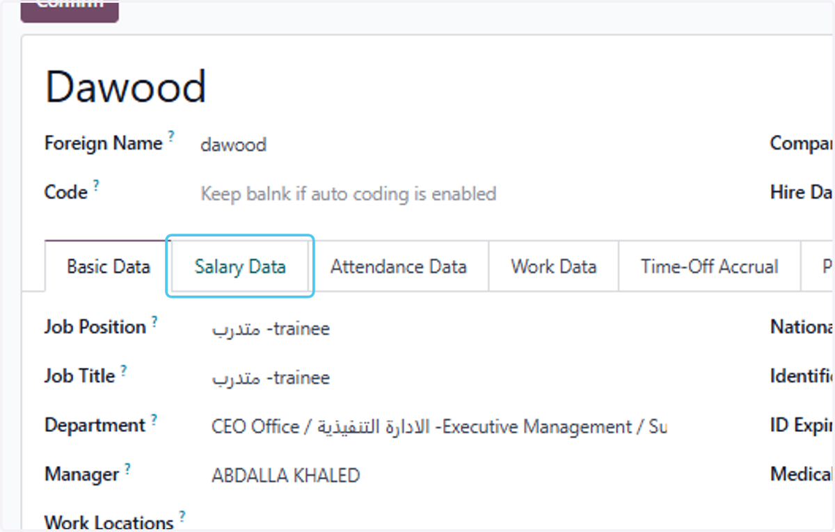Click on Salary Data