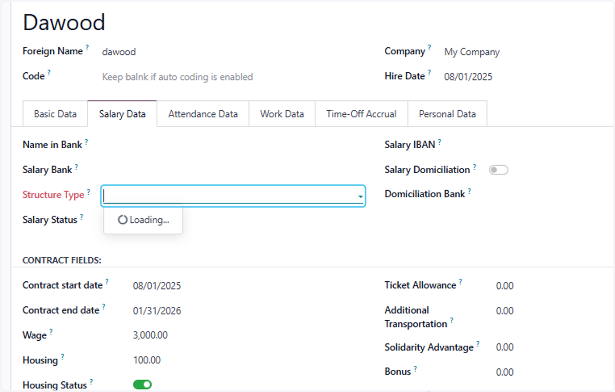 Click on Structure Type?