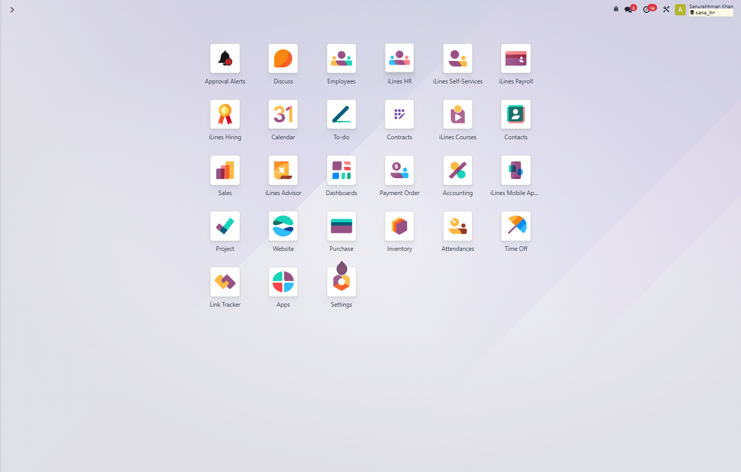Click on iLines HR