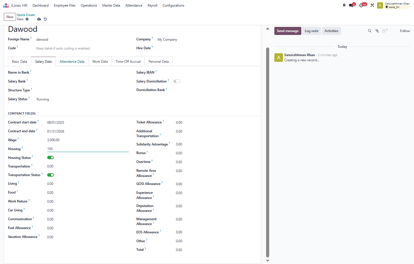 Click on Attendance Data