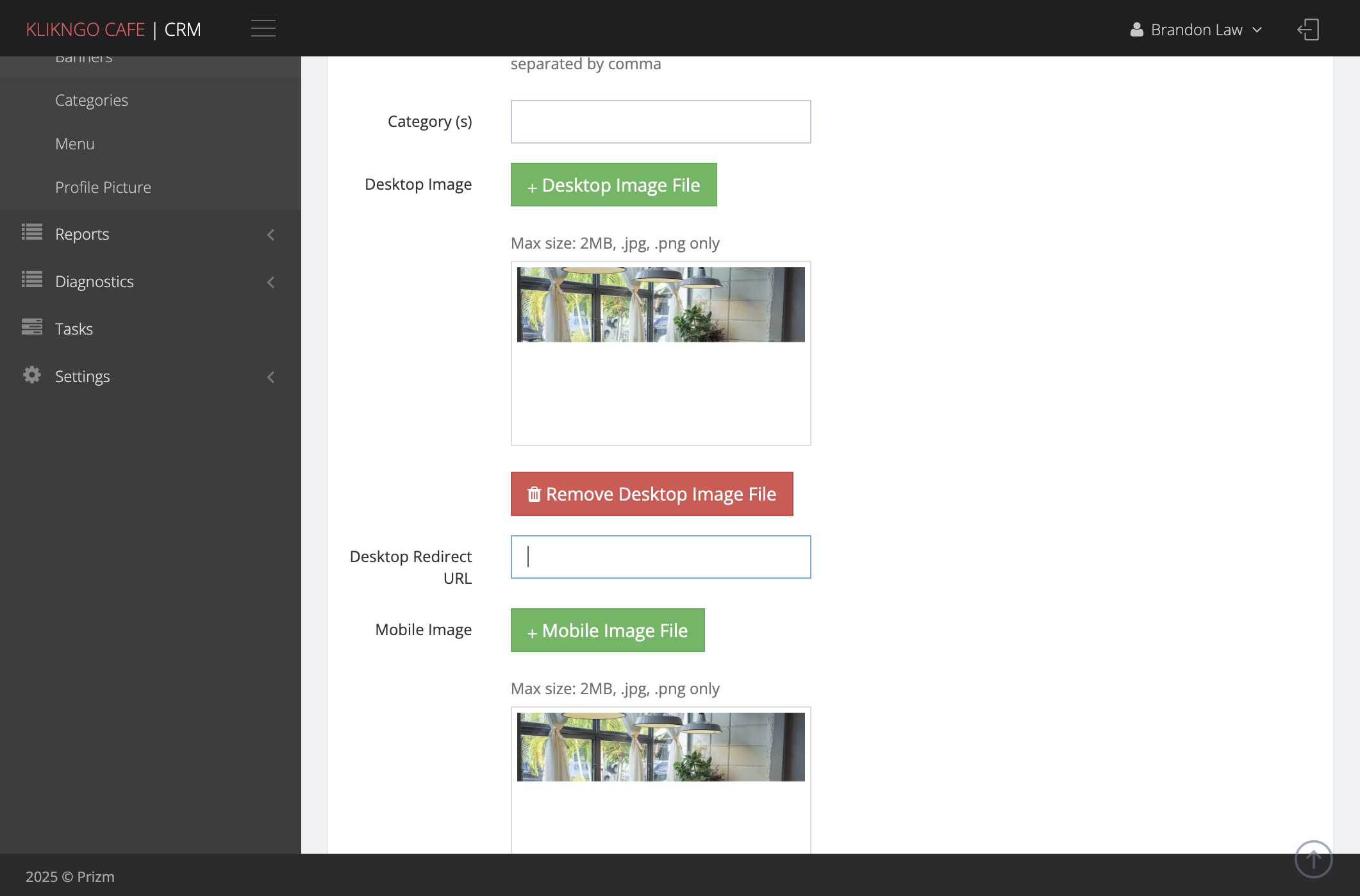 Insert Desktop Redirect URL