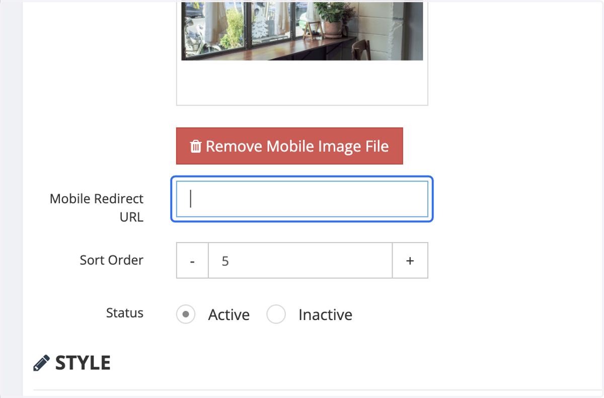 Insert Mobile Redirect URL