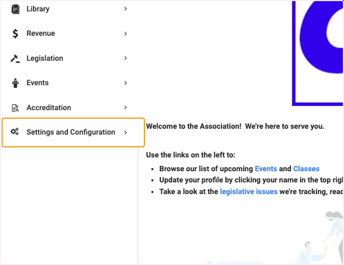 Click on Settings and Configuration