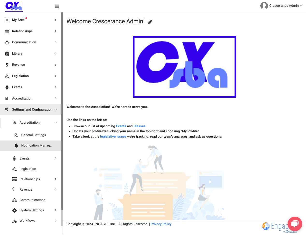 Click on Notification Management
